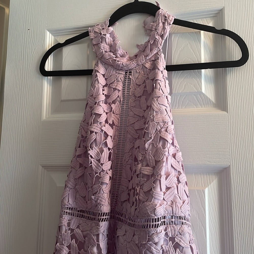 Lilac floral overlay dress